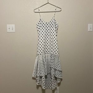 Nasty Gal polka dot ruffle slip dress NWT